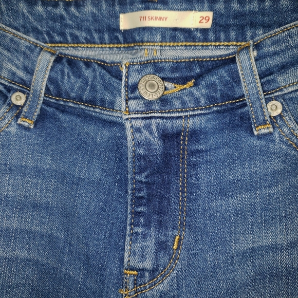 Levi's 711 Silver Stud Ankle Skinny Jeans - Picture 5 of 16